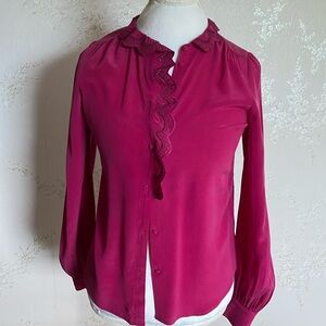 Sezane Chlo Pink Blouse